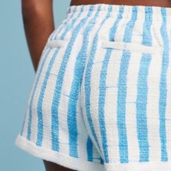 Anthropologie Lilka Blue & White Palestripe Shorts - Picture 4 of 7